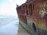 Click to enlarge Great Sandy National Park - Fraser Island, Queensland, Australia. A shipwreck