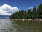 Crimson Lake Provincial Park, Alberta, Canada. Crimson Lake beach area