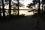 Crimson Lake Provincial Park, Alberta, Canada. Crimson Lake trail to the beach