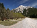 Click to enlarge Island Lake Provincial Recreation Area, Alberta, Canada. Main campsite area just off Crowsnest Hwy #3. Open area great for large units.