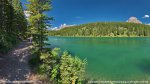 Chinook Lake Provincial Recreation Area, Alberta, Canada. Walking path runs the circumference of Chinook Lake