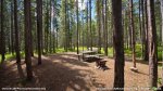 Chinook Lake Provincial Recreation Area, Alberta, Canada. Campsite in upper east loop