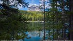 Chinook Lake Provincial Recreation Area, Alberta, Canada. Crowsnest Mountain from south shore