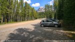 Chinook Lake Provincial Recreation Area, Alberta, Canada. Day use parking area near the lake