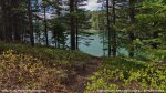Chinook Lake Provincial Recreation Area, Alberta, Canada. There are a number of trails and paths to the lake