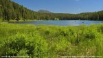 Chinook Lake Provincial Recreation Area, Alberta, Canada. View from walking trail at West end of lake