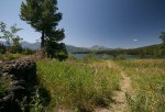 Click to enlarge Beaver Mines Lake Provincial Recreation Area, Alberta, Canada. Some of the paths around the lake cross open alpine areas.
