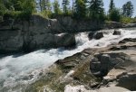 Click to enlarge Castle Falls Provincial Recreation Area, Alberta, Canada. The rocks at the top of Castle Falls were completely covered during the spring runoff.