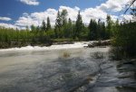 Click to enlarge Castle Falls Provincial Recreation Area, Alberta, Canada. A small set of rapids just upstream of Castle Falls (South of the falls)