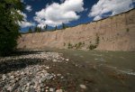 Click to enlarge Castle River Bridge Provincial Recreation Area, Alberta, Canada. Erosion by the Oldman River, of the east bank, reveals many of the sedement layers at Castle River Bridge.