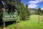 Lynx Creek Provincial Recreation Area, Alberta, Canada. The entrance to Lynx Creek Provincial Recreation Area