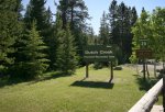 Dutch Creek Provincial Recreation Area, Alberta, Canada. The entrance to Dutch Creek Provincial Recreation Area