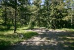 Dutch Creek Provincial Recreation Area, Alberta, Canada. A typical campsite at the Dutch Creek Provincial Recreation Area.
