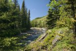 Click to enlarge Oldman River Provincial Recreation Area, Alberta, Canada. The Oldman River, looking North-West from the campground