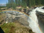 Click to enlarge Jasper National Park, Alberta, Canada. Rainbow over the Falls