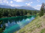 Click to enlarge Jasper National Park, Alberta, Canada. View of Jasper Sky Tram from 5 Lake Hiking Trail