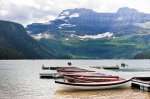 Click to enlarge Waterton Lakes National Park, Alberta, Canada. Cameron Lake, this lake borders the United States and is a beautiful big lake for canoeing on.