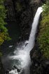 Elk Falls Provincial Park, British Columbia, Canada. Elk Falls seen from the Suspension Bridge