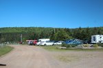 Click to enlarge Cape Chignecto Provincial Park, Nova Scotia, Canada. Parking area for walk in camping