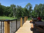 Outdoor sitting area in new Visitor Centre.