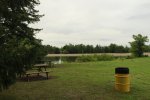 Earl Rowe Provincial Park, Ontario, Canada. Small lake with swimming area.  When beach closed due to high bacteria levels there is still the park pool.