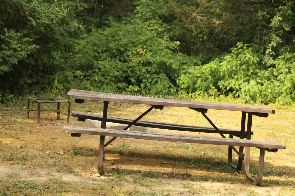 Campsite 107 in Bedrock Campground at Ferris Provincial Park, Ontario