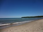 Click to enlarge Inverhuron Provincial Park, Ontario, Canada. At beach, looking toward Gunn Point