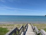 Click to enlarge Inverhuron Provincial Park, Ontario, Canada. Boardwalk to main beach