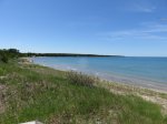 Click to enlarge Inverhuron Provincial Park, Ontario, Canada. Main beach. High water levels this year.