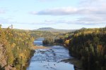 Kakabeka Falls Provincial Park, Ontario, Canada. Looking out over Kakabeka Falls Provincial Park from the boardwalk.