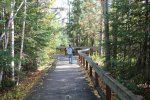Kakabeka Falls Provincial Park, Ontario, Canada. Boardwalk out to the Kakabeka Falls and visitor center.