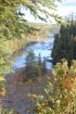 Kakabeka Falls Provincial Park, Ontario, Canada. Looking down the river from the board walk.