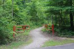 MacGregor Point Provincial Park, Ontario, Canada. Bike path to store