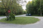 MacGregor Point Provincial Park, Ontario, Canada. Garbage drop off areas in campground