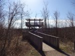 MacGregor Point Provincial Park, Ontario, Canada. Lookout tower at Ducks Unlimited pond