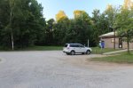 MacGregor Point Provincial Park, Ontario, Canada. Parking area at comfort station
