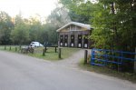 MacGregor Point Provincial Park, Ontario, Canada. Shower building.