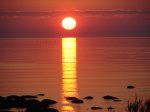 Click to enlarge MacGregor Point Provincial Park, Ontario, Canada. Sunset seen from dog beach near Huron campground