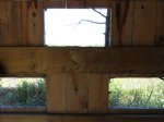 MacGregor Point Provincial Park, Ontario, Canada. viewing windows in Bird blind