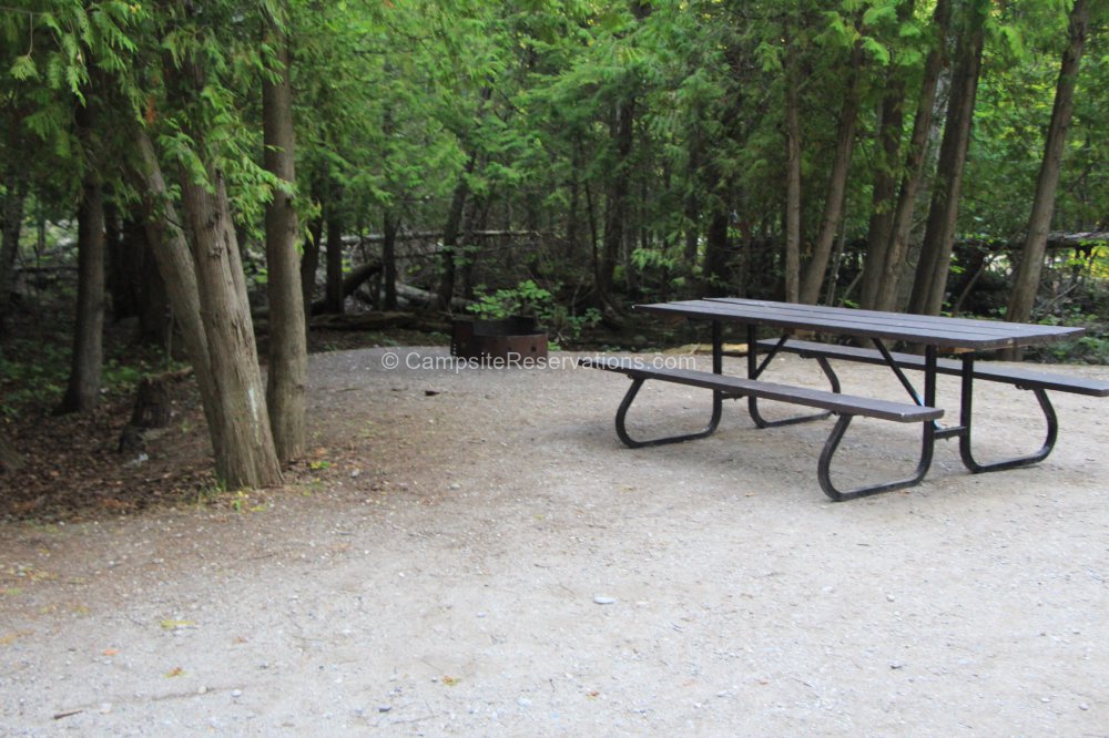 Campsite 254 in Huron Campground at MacGregor Point Provincial Park