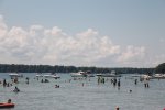 Click to enlarge Mara Provincial Park, Ontario, Canada. Busy swimming and boating area