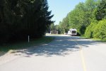 Click to enlarge Mara Provincial Park, Ontario, Canada. Entrance looking towards park office from main road.