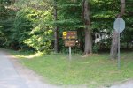 Click to enlarge Mara Provincial Park, Ontario, Canada. Direction sign for campsites