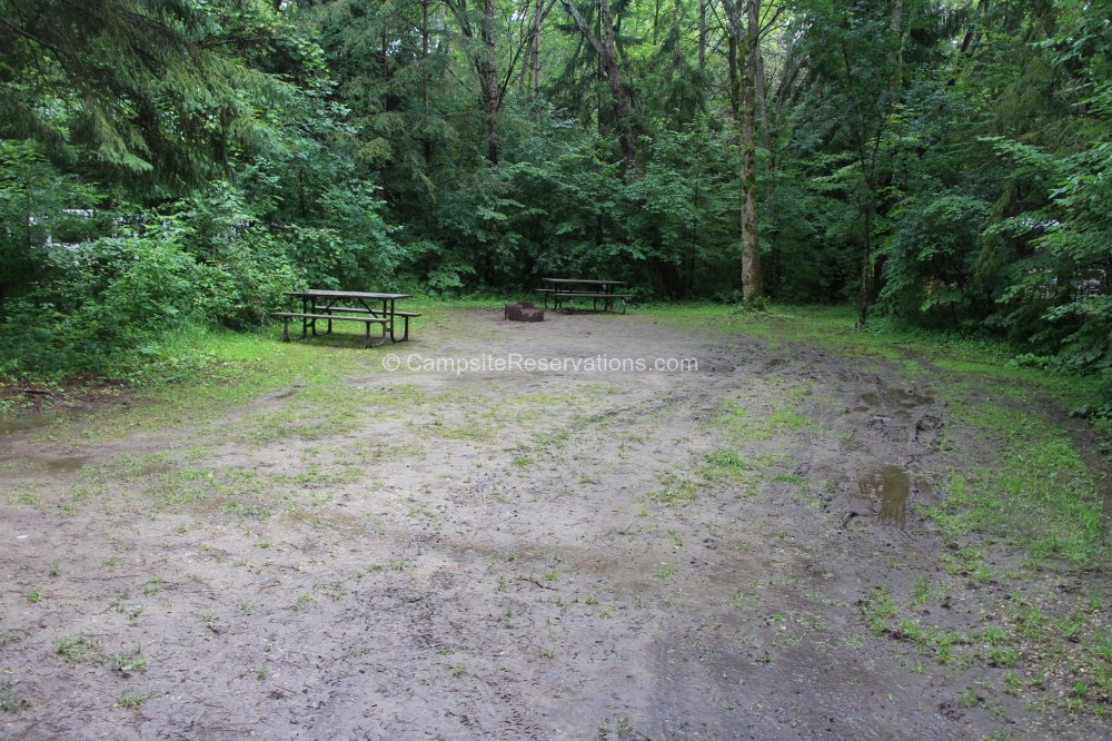 Campsite 018 in Mara Provincial Park Campground at Mara Provincial Park