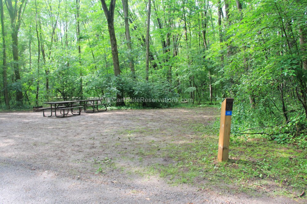 Campsite 083 in Mara Provincial Park Campground at Mara Provincial Park