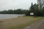 Click to enlarge Marten River Provincial Park, Ontario, Canada. Campers beach
