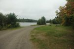 Click to enlarge Marten River Provincial Park, Ontario, Canada. Campground road by beach area.