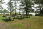 Click to enlarge Marten River Provincial Park, Ontario, Canada. Picnic area in day use area by beach.