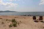 Click to enlarge Neys Provincial Park, Ontario, Canada. Beach behind campsites