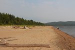 Click to enlarge Neys Provincial Park, Ontario, Canada. Clean natural beach with plenty of drift wood.